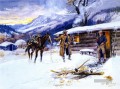 Weihnachtsfleisch 1915 Charles Marion Russell Indiana Cowboy